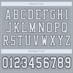Personalized Authentic Football Jersey in Silver and Black Mesh, Customizable Design Personalized Silver White-Black Mesh