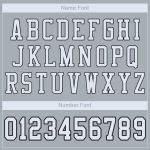 Custom Name and Number Authentic Football Jersey - Personalized Silver Black Mesh Team Jersey Personalized Silver White-Black