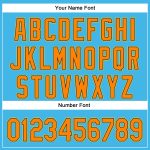 Personalized US Navy Blue and Yellow Bay Orange 3D Pattern Champion Baseball Jersey Custom Name and Number Personalized Sky