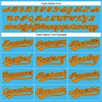 Personalized US Navy Blue and Yellow Bay Orange 3D Pattern Champion Baseball Jersey Custom Name and Number Personalized Sky