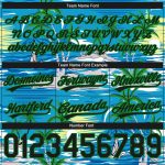 Custom Name Number Basketball Shorts Hawaii Palm Trees 3D Pattern Sky Blue Black Grass Green Personalized Sky Blue Black-Grass