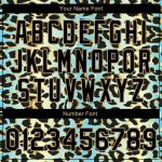 Customizable Leopard Print Varsity Jacket with Name & Number - Sky Blue & Black Gold 3D Pattern Bomber Full-Snap Design Personalized