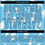 Custom Name Number Ice Cream T-Shirt for Summer Holiday - 3D Sky Blue Black-White Design Performance Shirt Personalized Sky