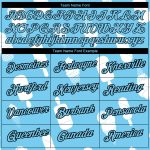 Custom Name Number Ice Cream T-Shirt for Summer Holiday - 3D Sky Blue Black-White Design Performance Shirt Personalized Sky