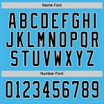Custom Team Hockey Jersey with Personalized Name & Number - Sky Blue Black-White Personalized Sky Blue Black-White Hockey