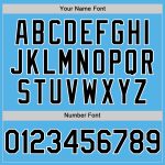 Custom Name and Number Authentic Baseball Jersey - Personalized Sky Blue Black-White Line Team Jersey Personalized Sky Blue