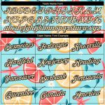 Custom Name and Number Summer T-Shirt, 3D Pattern Design, Sky Blue City Cream-Black, Fruit and Flower Performance Apparel