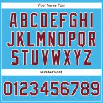 Custom Sky Blue Baseball Jersey with Crimson-Cream Design - Personalized Team Name & Number Authentic Jersey Personalized