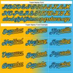 Custom Name and Number Sky Blue Gold-Black Gradient Unisex Softball Jersey - Fashion Two-Button Design Personalized Sky Blue