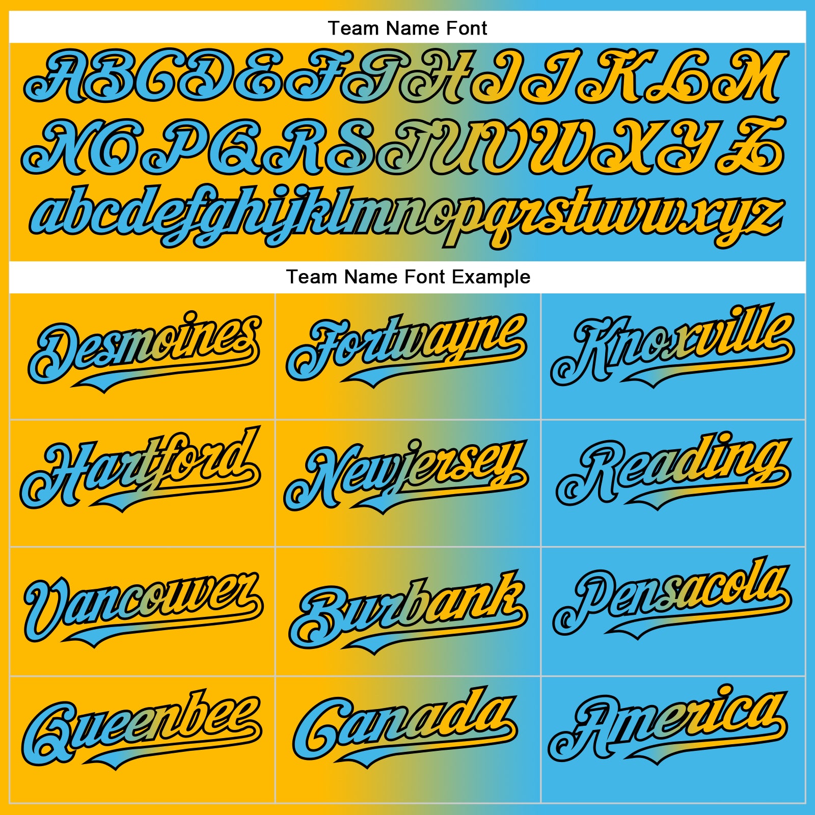 Personalized Sky Blue Gold-Black Gradient Fashion Two-Button Unisex Softball Jersey Team Custom Name and Number Custom Name and Number Sky Blue Gold-Black Gradient Unisex Softball Jersey - Fashion Two-Button Design Personalized Sky Blue - Image 4