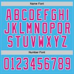 Custom Name and Number Hockey Jersey - Personalized Sky Blue Hot Pink White Design Personalized Sky Blue Hot Pink-White Hockey