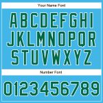Custom Name and Number Authentic Baseball Jersey in Sky Blue and Kelly Green-White Personalized Sky Blue Kelly Green-White
