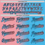 Custom Name and Number Sky Blue Pink Black Gradient Varsity Jacket - Personalized Full-Snap Bomber Fashion Jacket Personalized