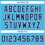 Custom Name and Number Authentic Baseball Jersey - Personalized Sky Blue Navy-White Team Apparel Personalized Sky Blue Navy-White