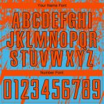 Custom Name Number Soccer Uniform Jersey - Personalized Sky Blue Orange-Black Sublimation Team Apparel Personalized Sky Blue