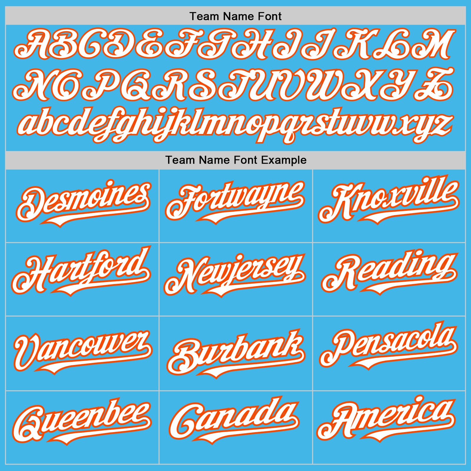 Personalized Sky Blue Orange Pinstripe White Two-Button Unisex Softball Jersey Team Custom Name and Number Custom Name and Number Softball Jersey Unisex Two-Button Sky Blue Orange Pinstripe Personalized Sky Blue Orange Pinstripe - Image 4