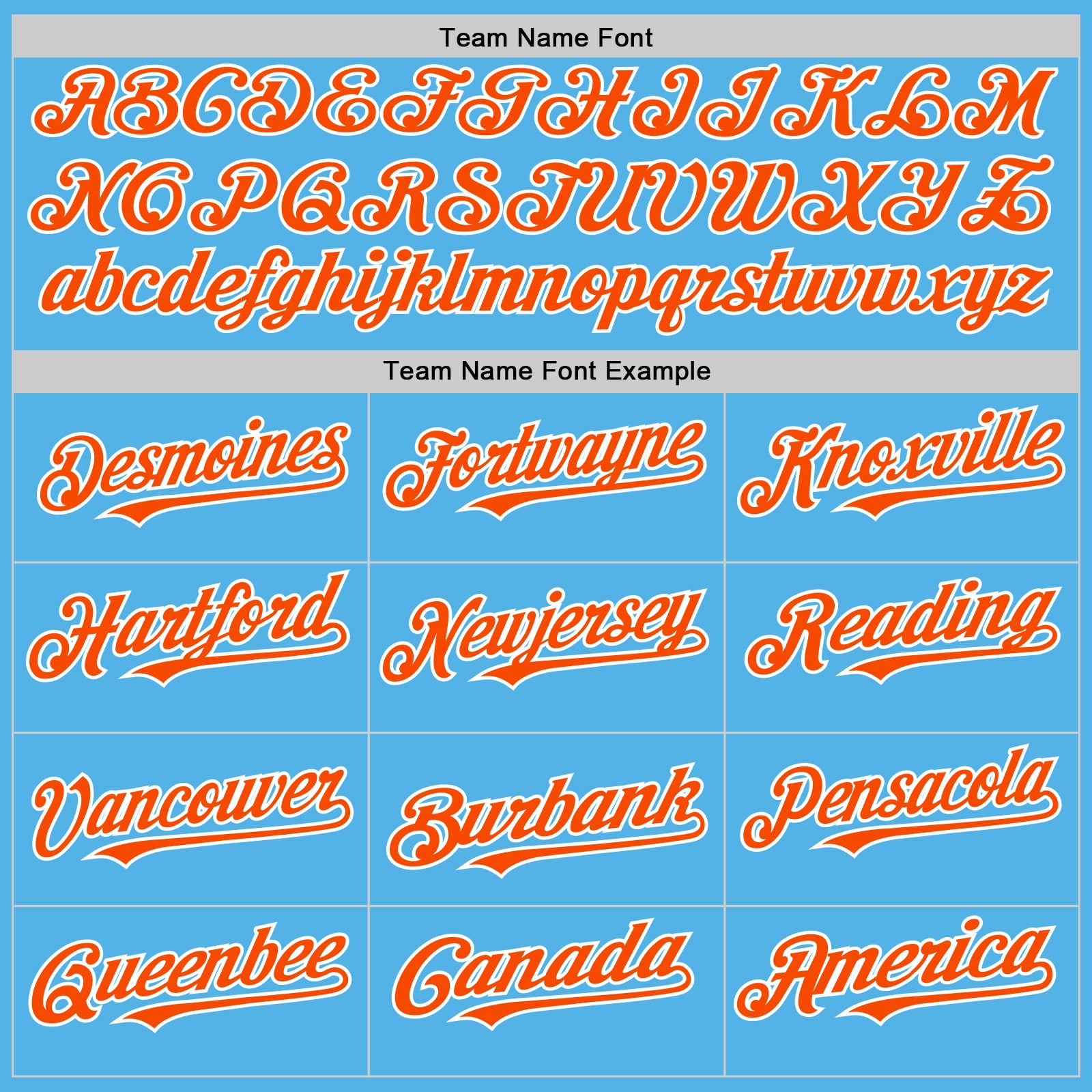 Personalized Sky Blue Orange-White Line Authentic Baseball Jersey Team Custom Name and Number Custom Team Baseball Jersey with Personalized Name and Number - Sky Blue with Orange-White Lines Personalized Sky Blue Orange-White - Image 4