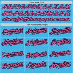 Custom Name and Number Sky Blue Pink-Black Baseball Jersey for Teams - Authentic Arm Shapes, 3 Colors Available Personalized