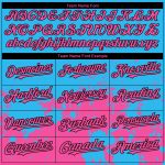 Custom Baseball Jersey with 3D Splash Grunge Art - Personalized Sky Blue Pink-Black Design, Custom Name & Number Personalized