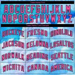 Custom Name Number Basketball Jersey 3D Pattern Sky Blue Pink Black Watercolor Design with Clouds - Authentic Team Apparel