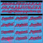 Personalized Spider Web Baseball Jersey Custom Name & Number | Sky Blue Pink-Black 3D Design Personalized Sky Blue Pink-Black