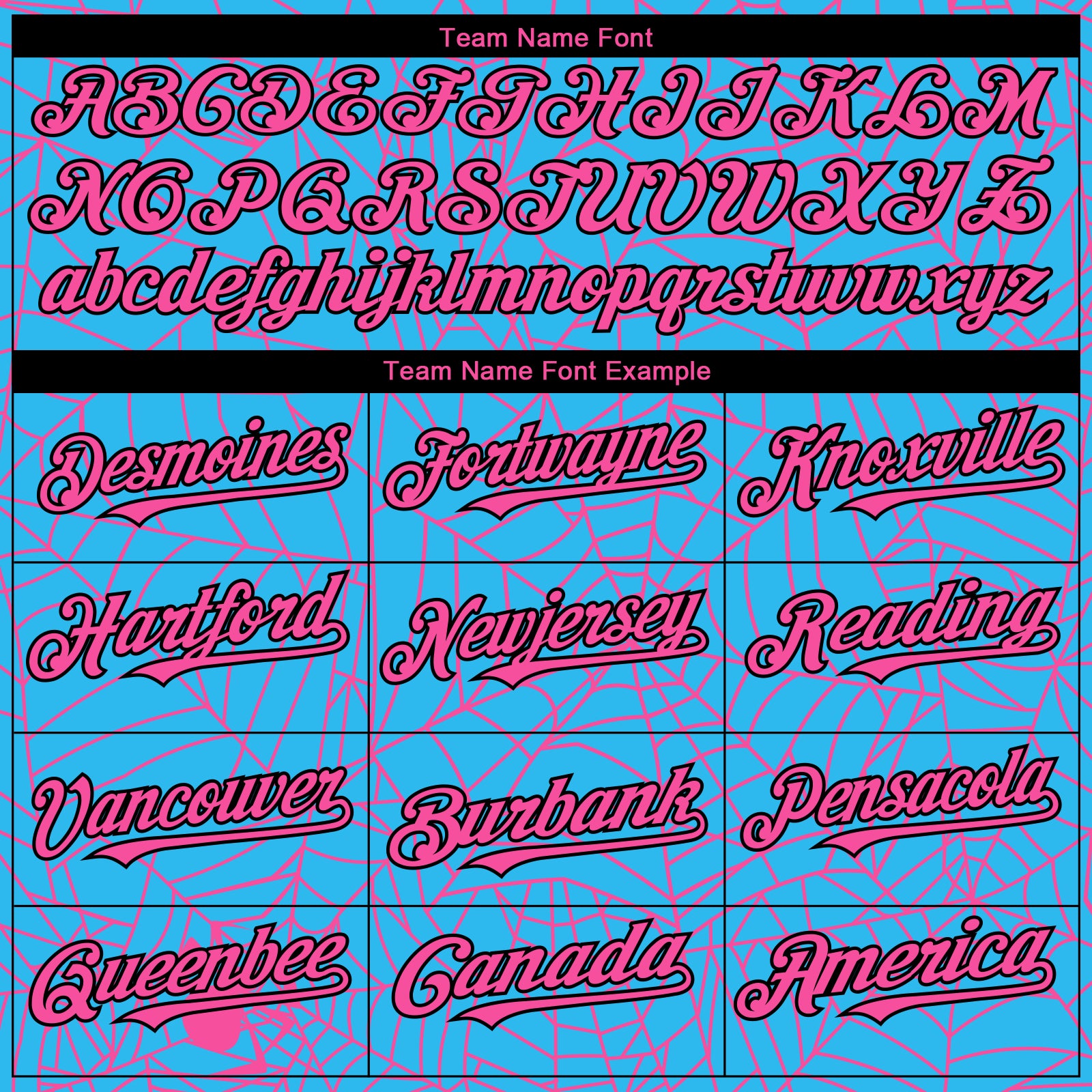 Personalized Sky Blue Pink-Black 3D Pattern Design Spider Web Authentic Baseball Jersey Team Custom Name and Number Personalized Spider Web Baseball Jersey Custom Name & Number | Sky Blue Pink-Black 3D Design Personalized Sky Blue Pink-Black - Image 4