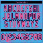 Personalized Spider Web Baseball Jersey Custom Name & Number | Sky Blue Pink-Black 3D Design Personalized Sky Blue Pink-Black