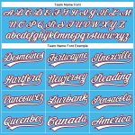 Personalized Sky Blue Pink Black Baseball Jersey Custom Name & Number - Authentic Team Gear Personalized Sky Blue Pink-Black