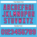 Personalized Sky Blue Pink Black Baseball Jersey Custom Name & Number - Authentic Team Gear Personalized Sky Blue Pink-Black