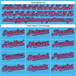 Personalized Baseball Jersey - Sky Blue and Pink-Black Authentic Design Personalized Sky Blue Pink-Black Authentic Baseball