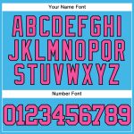 Personalized Baseball Jersey - Sky Blue and Pink-Black Authentic Design Personalized Sky Blue Pink-Black Authentic Baseball
