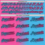 Custom Gradient Baseball Jersey with Personalized Name and Number - Sky Blue Pink Black Personalized Sky Blue Pink-Black