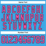 Custom Name and Number Hockey Jersey - Personalized Sky Blue Pink-Black Lace Neck Team Apparel Personalized Sky Blue Pink-Black