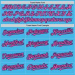 Personalized Sky Blue Pinstripe Baseball Jersey Custom Name & Number | Authentic Fade Fashion Team Jersey Personalized Sky