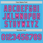 Personalized Sky Blue Pinstripe Baseball Jersey Custom Name & Number | Authentic Fade Fashion Team Jersey Personalized Sky
