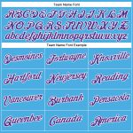 Custom Team Performance T-Shirt - Personalized Sky Blue Purple-White with Name and Number Personalized Sky Blue Purple-White