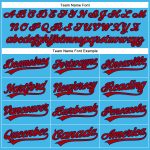 Custom Name and Number Baseball Jersey, Personalized Sky Blue Red-Navy Authentic Team Apparel Personalized Sky Blue Red-Navy