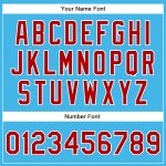 Customizable Sky Blue Red-White Baseball Jersey with Personalized Name and Number - Authentic Team Apparel Personalized Sky