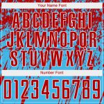 Custom Name Number Soccer Jersey - Personalized Sky Blue Red-White Sublimation Uniform for Teams Personalized Sky Blue Red-White