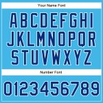 Custom Sky Blue Baseball Jersey with Royal-White Trim, Personalized Name & Number - Authentic Team Apparel Personalized Sky
