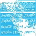 Custom 3D Abstract Brush Stroke Baseball Jersey with Personalized Name and Number in Sky Blue and White Personalized Sky