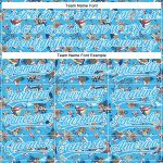 Custom Name Number Baseball Jersey with 3D Animal Bear Hawaii Palm Trees Design in Sky Blue and White Personalized Sky Blue