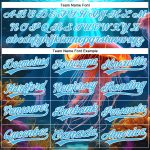 Custom Name and Number Baseball Jersey with 3D Jellyfish Ocean Design - Personalized Sky Blue and White Pattern Personalized