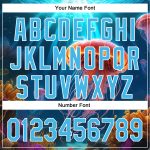 Custom Name and Number Baseball Jersey with 3D Jellyfish Ocean Design - Personalized Sky Blue and White Pattern Personalized