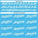 Custom Name and Number Sky Blue White Baseball Jersey - Authentic Personalized Team Jersey Personalized Sky Blue White Authentic