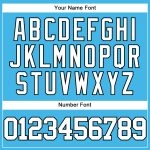 Personalized Custom Name Number Authentic Baseball Jersey Sky Blue White Black Personalized Sky Blue White-Black Authentic
