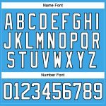 Custom Team Jersey with Personalized Name and Number, Sky Blue and Black Hockey Lace Neck Design Personalized Sky Blue White-Black