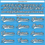Custom Team Jersey with Personalized Name and Number, Sky Blue and Black Hockey Lace Neck Design Personalized Sky Blue White-Black