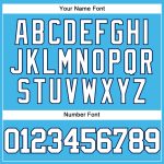 Custom Name and Number Authentic Baseball Jersey - Personalized Sky Blue White-Navy Team Jersey Personalized Sky Blue White-Navy