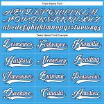 Custom Name and Number Sky Blue White-Navy Hockey Jersey - Personalized Lace Neck Team Apparel Personalized Sky Blue White-Navy